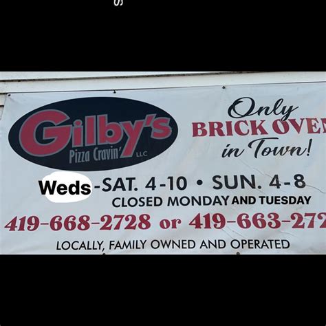 Gilby's pizza cravin menu <i>Incomplete Menu; Out of Date Menu; Incorrect Contact Information; Other</i>